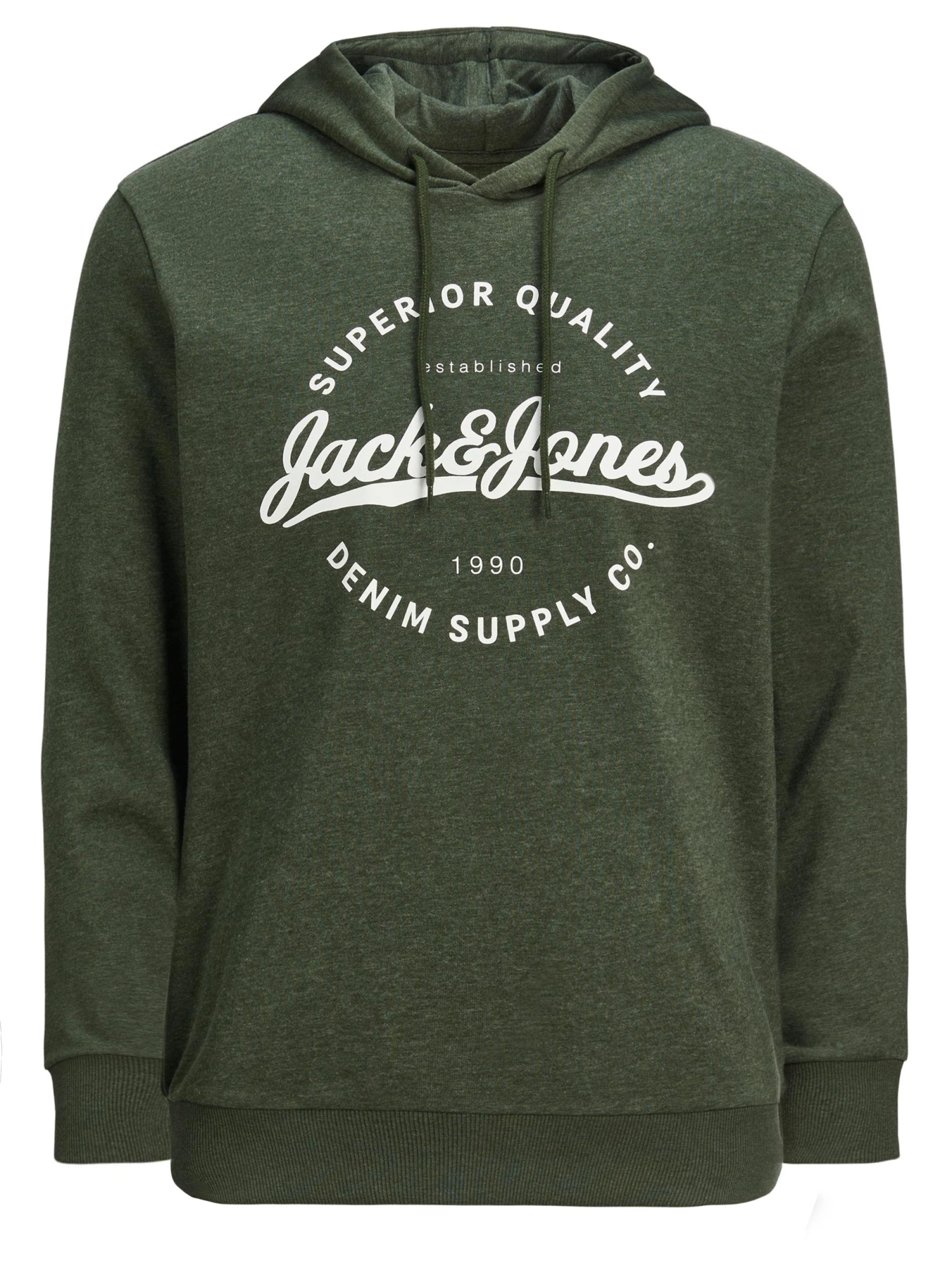 JACK & JONES Big & Tall Green Classic Logo Hoodie 2 JACK & JONES Big & Tall Green Classic Logo Hoodie - Image 2