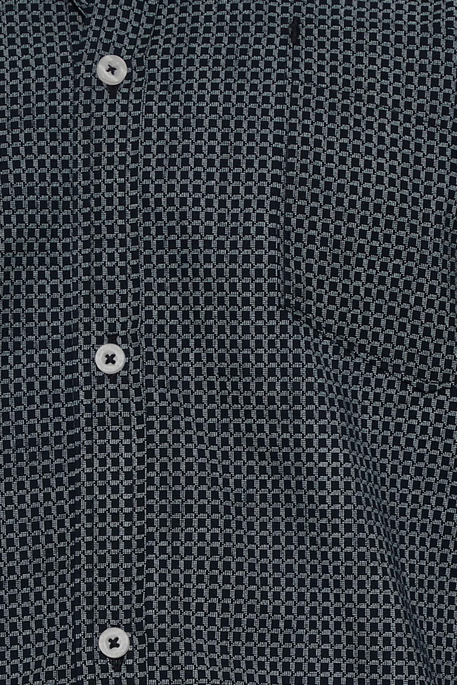 BadRhino Big & Tall Navy Blue & White Cross Print Shirt 2 BadRhino Big & Tall Navy Blue & White Cross Print Shirt - Image 2