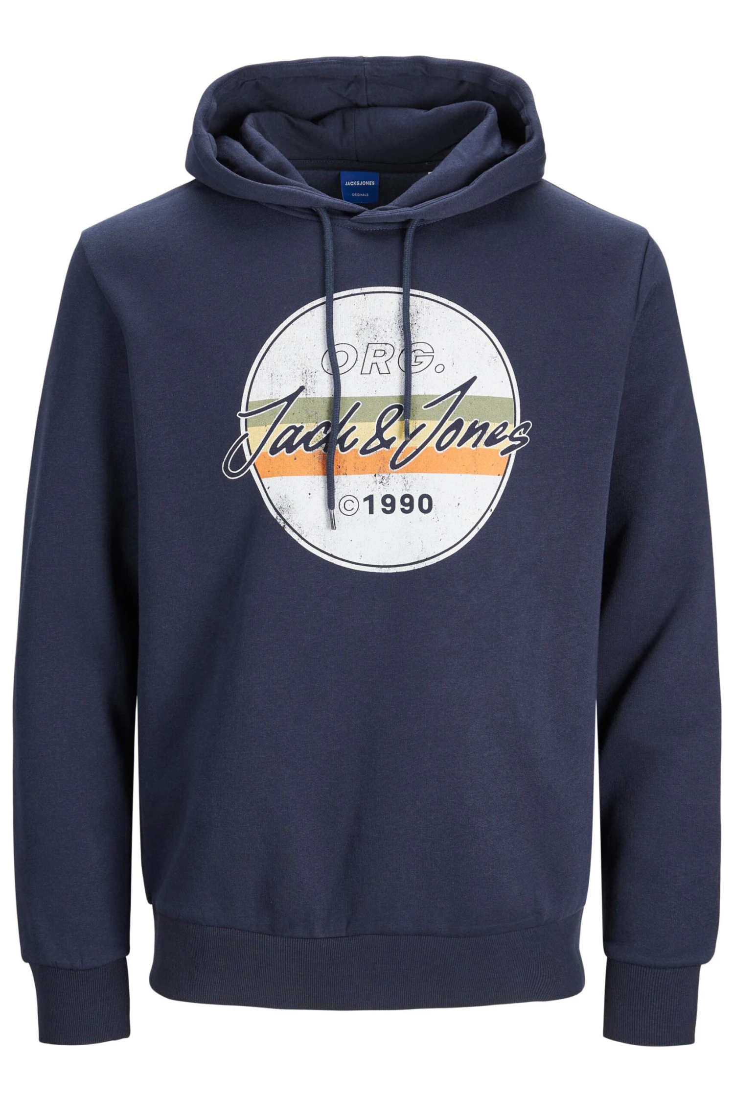 JACK & JONES Big & Tall Navy Blue Brady Hoodie 2 JACK & JONES Big & Tall Navy Blue Brady Hoodie - Image 2