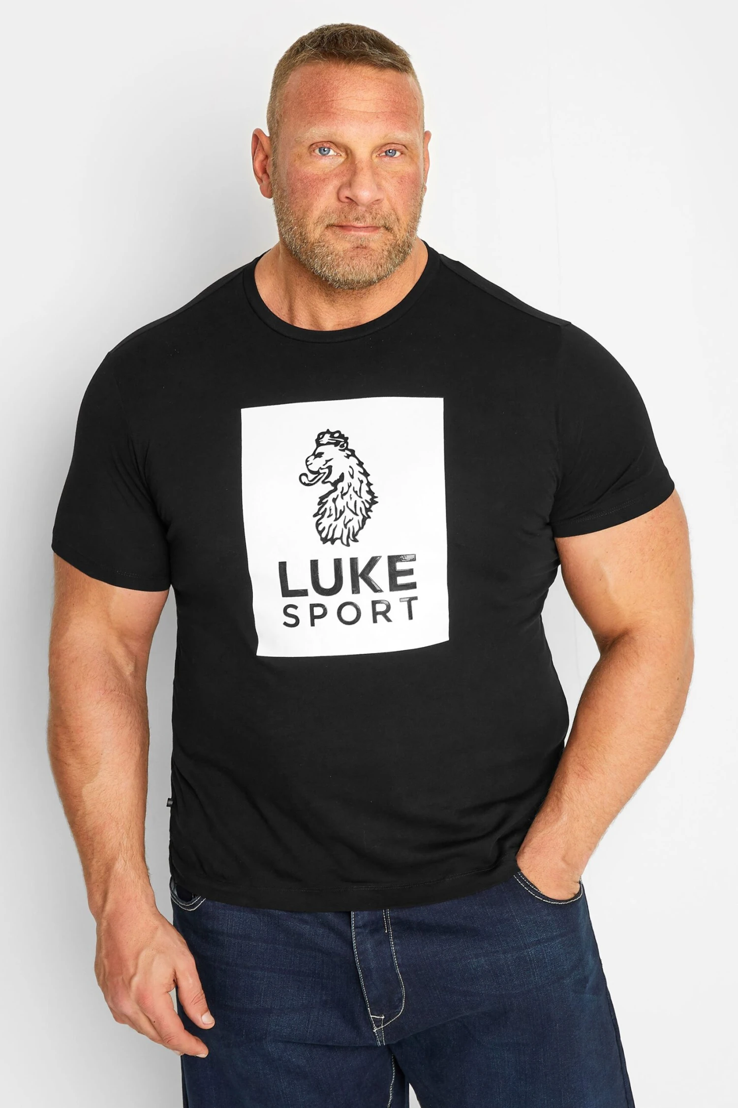 LUKE 1977 Big & Tall Black Gloss Print Logo T-Shirt 1 LUKE 1977 Big & Tall Black Gloss Print Logo T-Shirt
