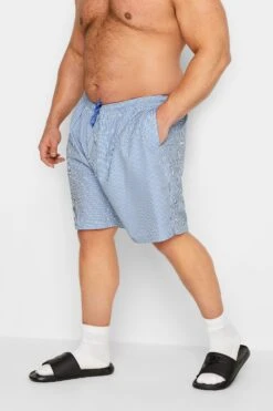 BadRhino Big & Tall Navy Blue Stripe Swim Shorts