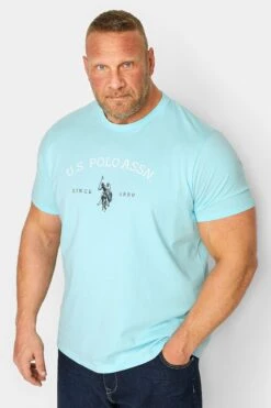 U.S. POLO ASSN. Big & Tall Light Blue Graphic Logo T-Shirt