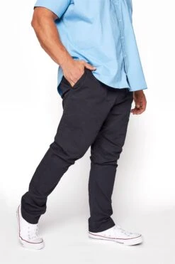 BadRhino Big & Tall Navy Blue Elasticated Waist Chinos