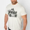 BadRhino Big & Tall White Adventure Jeep Print T-Shirt