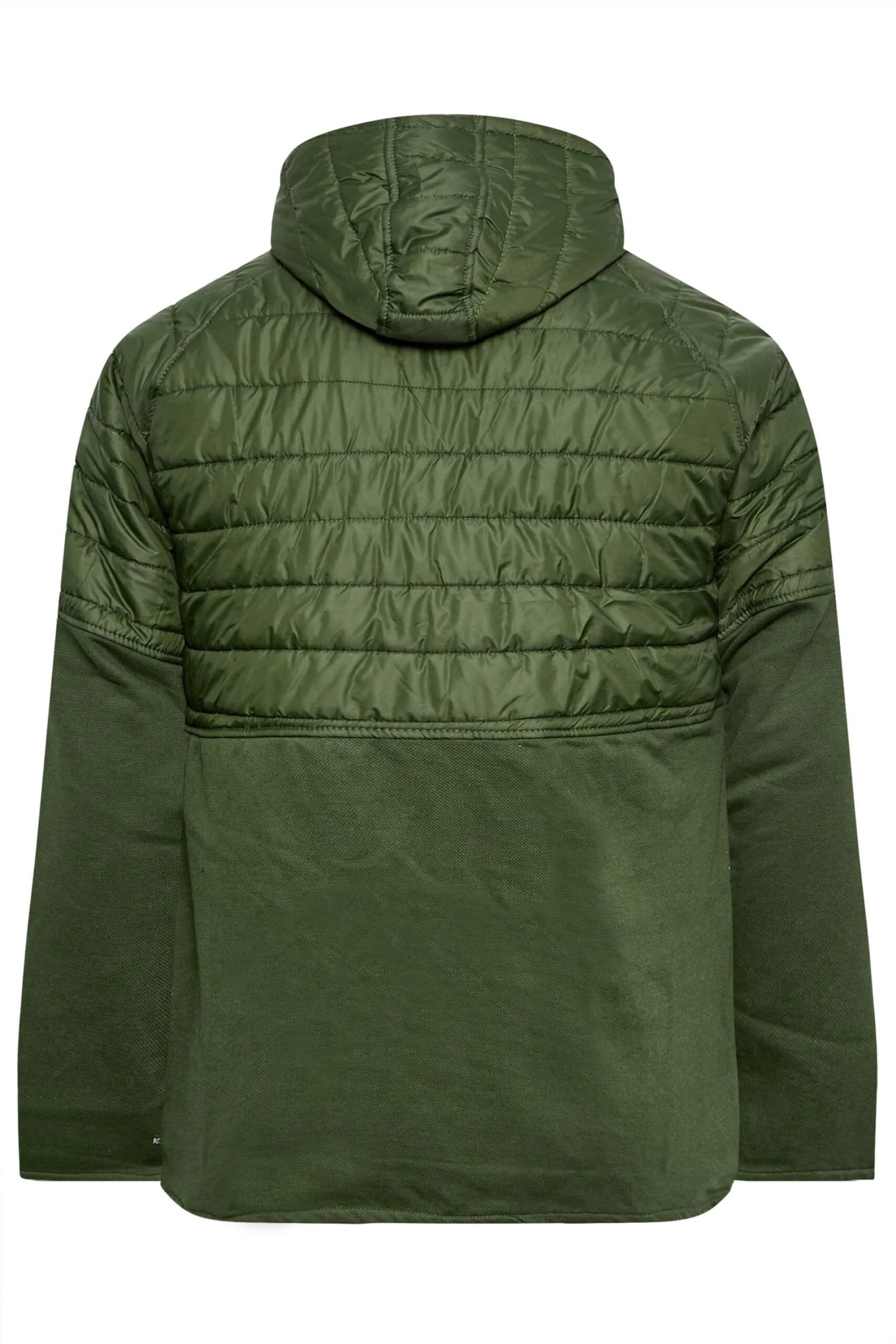 KAM Big & Tall Khaki Green Pique Hoodie 3 KAM Big & Tall Khaki Green Pique Hoodie - Image 3
