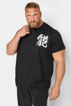 BadRhino Big & Tall Black Samurai Graphic Print T-Shirt -Menswear Mode Sales Store 08288864 cb51 44 208593 A