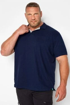 D555 Big & Tall Navy Blue Core Polo Shirt