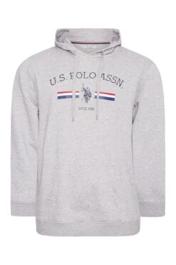 U.S. POLO ASSN. Big & Tall Grey Stripe Rider Hoodie -Menswear Mode Sales Store 0d2f1426 4d78 42 206356 X