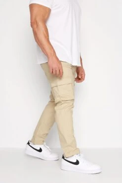 BadRhino Big & Tall Beige Brown Stretch Combat Cargo Trousers