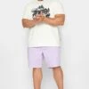 BadRhino Big & Tall Purple Stretch Elasticated Waist Chino Shorts
