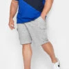 BadRhino Big & Tall Grey Marl Essential Cargo Jogger Shorts