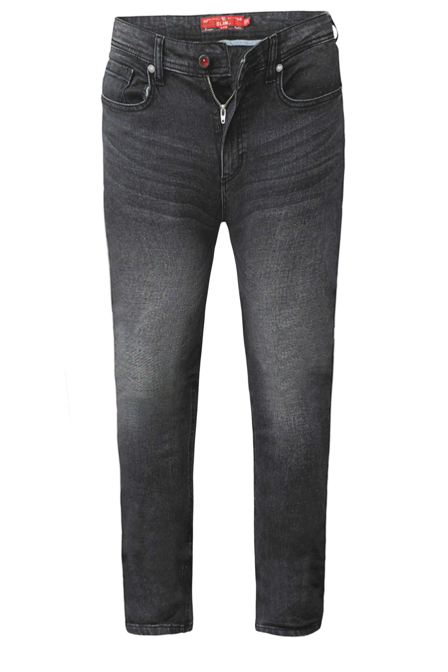 D555 Big & Tall Grey Tapered Stretch Jeans 3 D555 Big & Tall Grey Tapered Stretch Jeans - Image 3