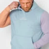 STUDIO A Big & Tall Blue Colour Block Hoodie
