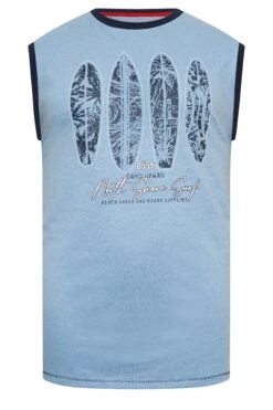 D555 Big & Tall Blue Surfboard Print Vest -Menswear Mode Sales Store 1445963f c01b 45 207577 X