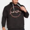 JACK & JONES Big & Tall Black & Red Logo Hoodie