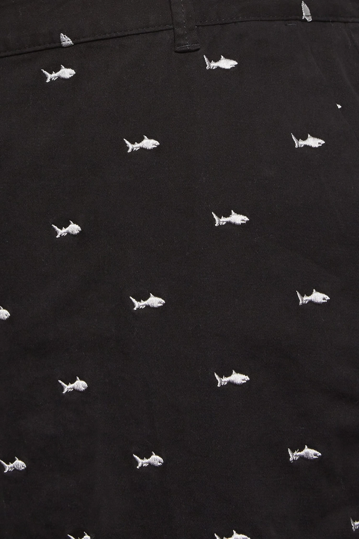 BadRhino Big & Tall Black Shark Embroidered Stretch Chino Shorts 3 BadRhino Big & Tall Black Shark Embroidered Stretch Chino Shorts - Image 3