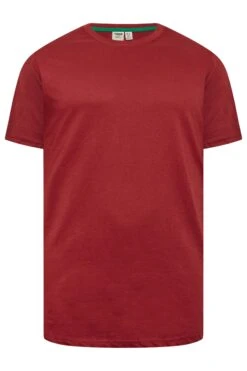 D555 Big & Tall Burgundy Red Core T-Shirt -Menswear Mode Sales Store 19ebbc20 c46b 40 208113 X