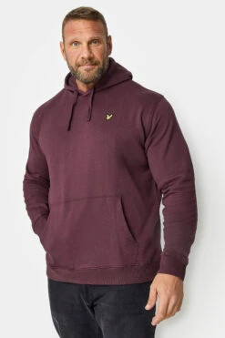 LYLE & SCOTT Big & Tall Burgundy Red Hoodie