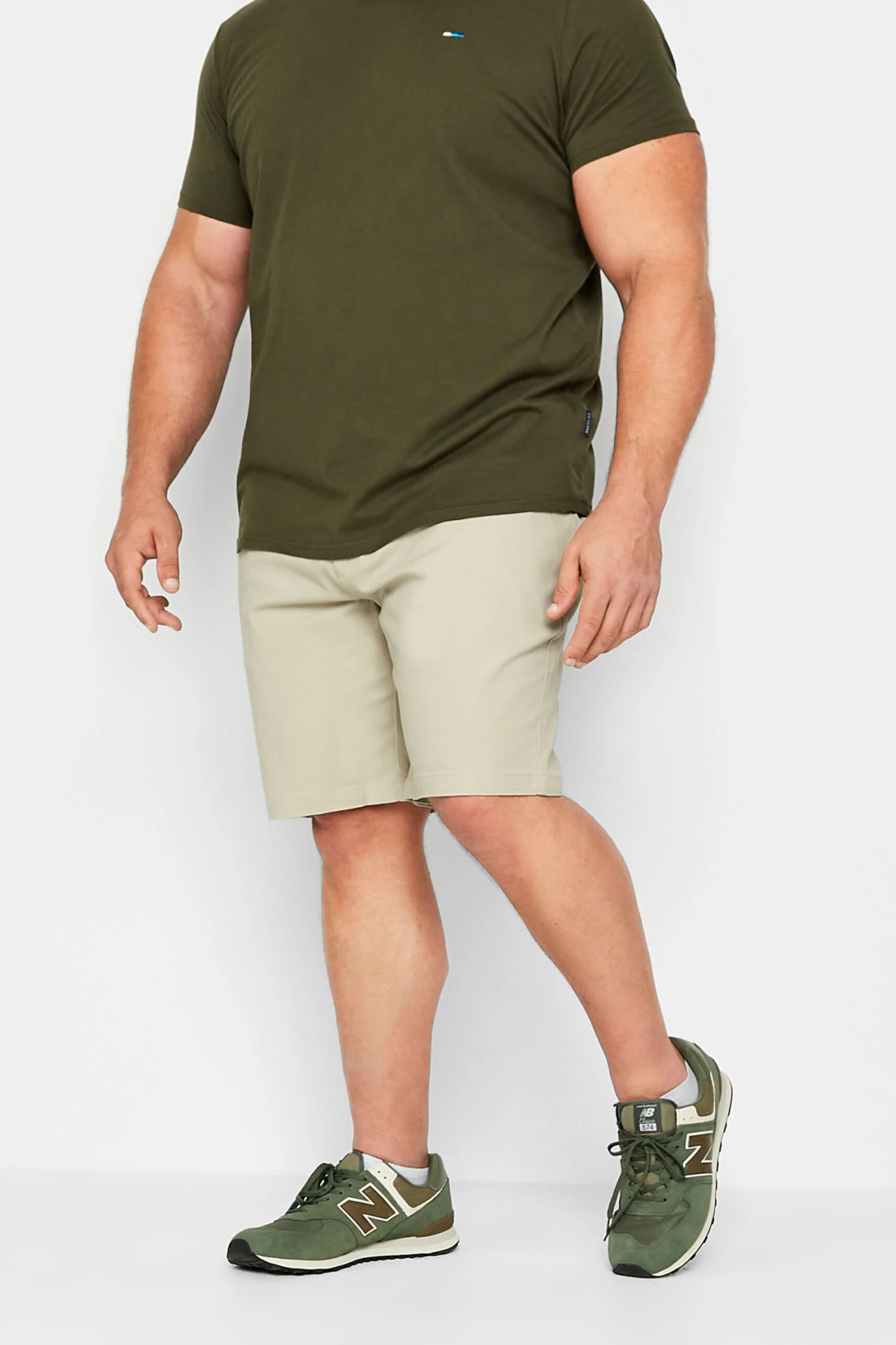 BadRhino Big & Tall Stone Brown Stretch Chino Shorts 1 BadRhino Big & Tall Stone Brown Stretch Chino Shorts
