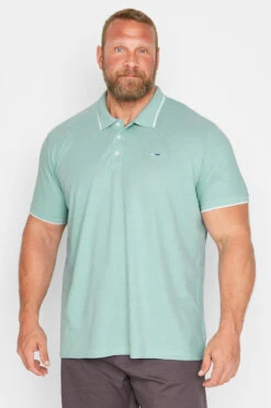 BadRhino Big & Tall Light Green Birdseye Polo Shirt