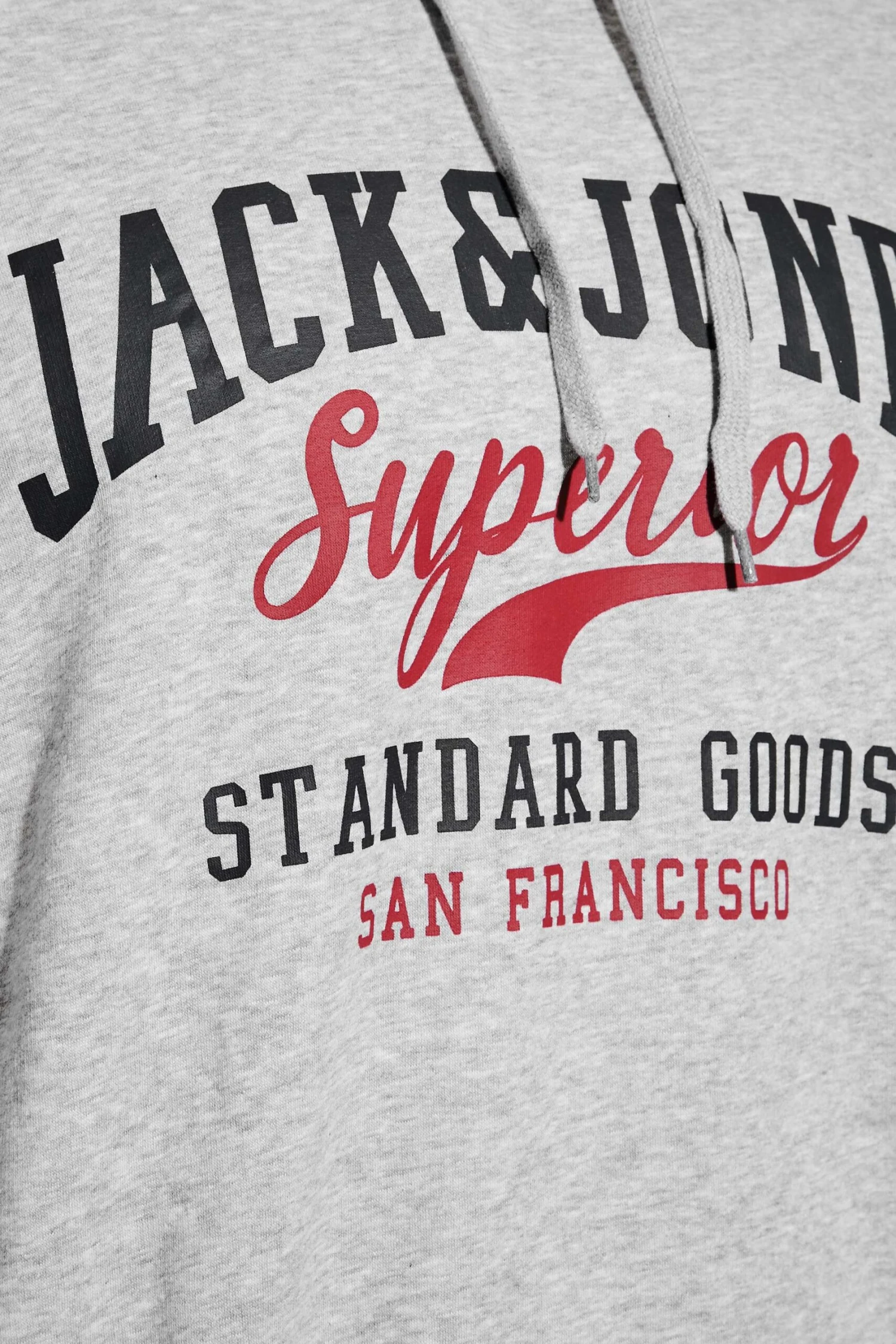 JACK & JONES Big & Tall Grey Logo Sweat Hoodie 2 JACK & JONES Big & Tall Grey Logo Sweat Hoodie - Image 2