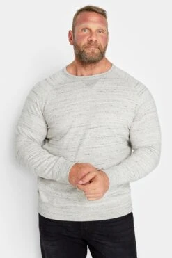 BLEND Big & Tall Grey Crew Neck Sweatshirt