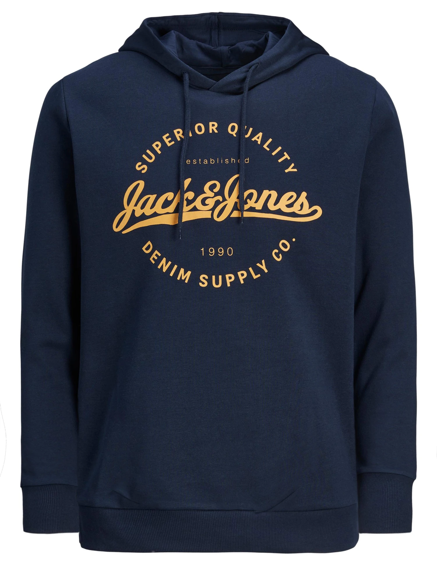 JACK & JONES Big & Tall Navy Blue Classic Logo Hoodie 2 JACK & JONES Big & Tall Navy Blue Classic Logo Hoodie - Image 2