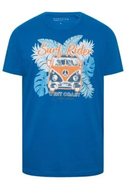 BadRhino Big & Tall Blue Surf Rider Print T-Shirt -Menswear Mode Sales Store 2013f8a4 045f 44 207980 X