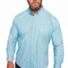 BadRhino Big & Tall Light Blue Long Sleeve Oxford Shirt