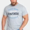 BLEND Big & Tall Grey Vintage Logo T-Shirt