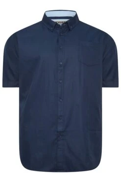 D555 Big & Tall Navy Blue Short Sleeve Oxford Shirt 5 D555 Big & Tall Navy Blue Short Sleeve Oxford Shirt -Menswear Mode Sales Store 219495dc 4f5b 45 207583 X