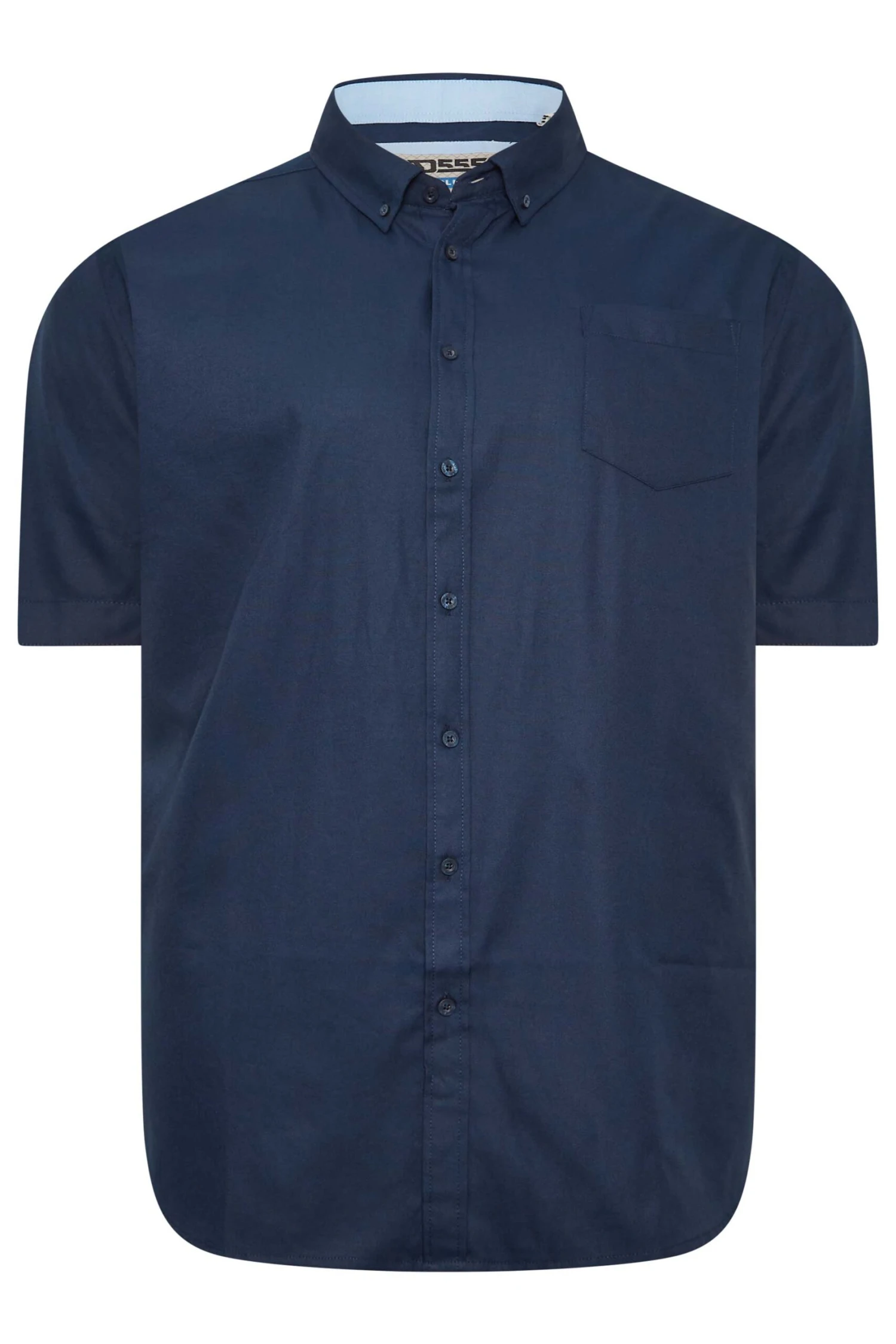 D555 Big & Tall Navy Blue Short Sleeve Oxford Shirt 3 D555 Big & Tall Navy Blue Short Sleeve Oxford Shirt - Image 3