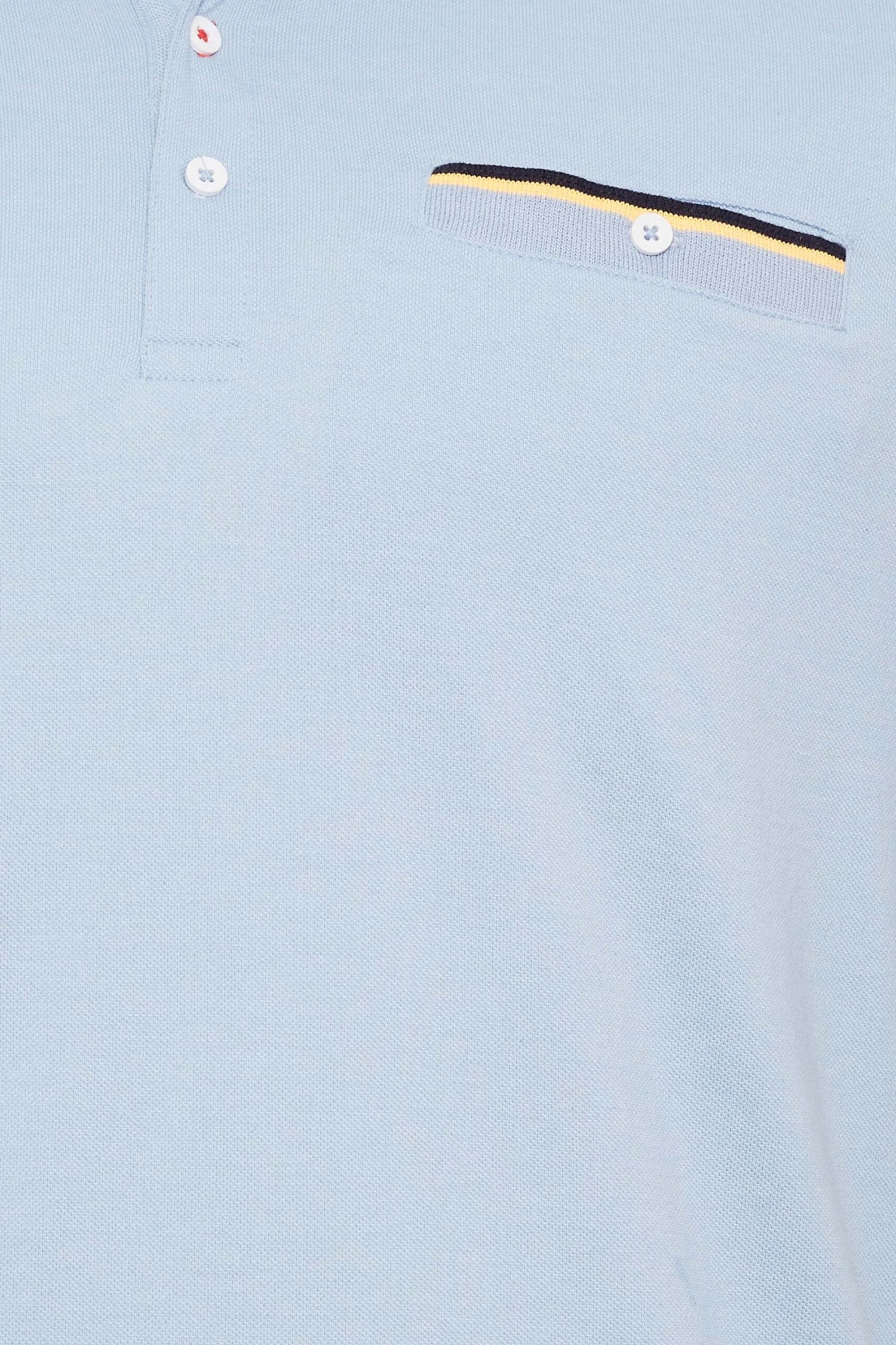 D555 Big & Tall Light Blue Tipped Pocket Polo Shirt 2 D555 Big & Tall Light Blue Tipped Pocket Polo Shirt - Image 2