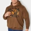 JACK & JONES Big & Tall Brown 'Expedition' Logo Hoodie