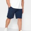 JACK & JONES Big & Tall Navy Blue Linen Blend Shorts