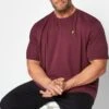 LYLE & SCOTT Big & Tall Burgundy Red Core T-Shirt