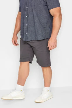 KAM Big & Tall Steel Grey Chino Stretch Short