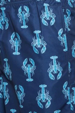 BadRhino Big & Tall Navy Blue Lobster Print Swim Shorts -Menswear Mode Sales Store 25c204b5 90a5 46 208131 Z