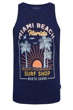 BadRhino Big & Tall Navy Blue 'Miami Beach' Vest Top -Menswear Mode Sales Store 262a2a6d 8e00 42 207918 X