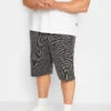 KAM Big & Tall Charcoal Grey Dobby Print Shorts