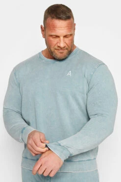 STUDIO A Big & Tall Blue Washed Sweatshirt