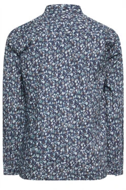 BadRhino Big & Tall Blue Ditsy Floral Poplin Long Sleeve Shirt -Menswear Mode Sales Store 2ac9cad2 8668 41 208707 Y