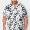 JACK & JONES Big & Tall White Floral Print Shirt