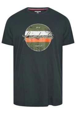 LAMBRETTA Big & Tall Navy Blue 'Lambretta' Slogan T-Shirt -Menswear Mode Sales Store 2bbe6334 6044 49 207811 X
