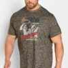 D555 Big & Tall Grey Extreme Ski Print T-Shirt