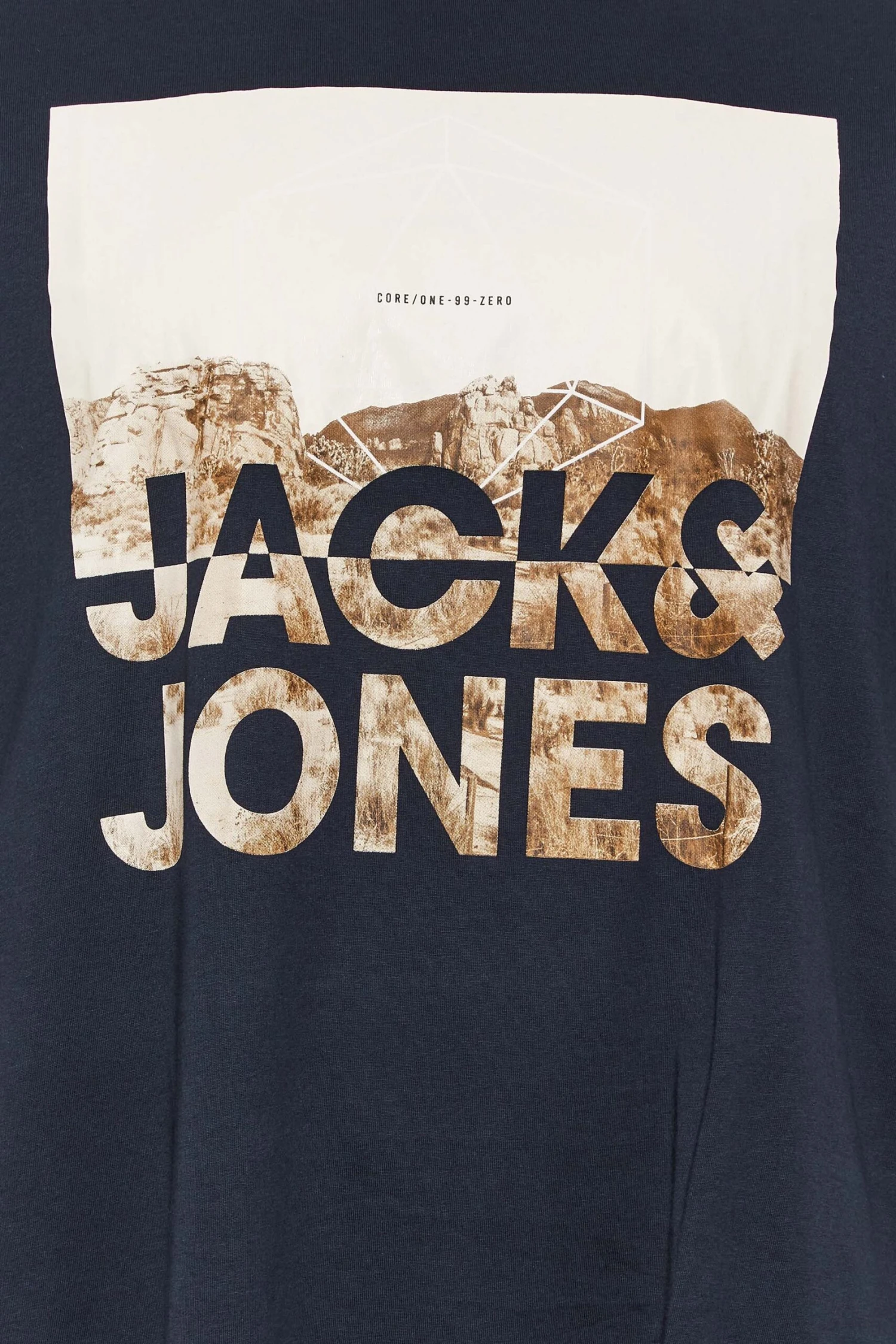 JACK & JONES Big & Tall Navy Blue Logo Mountain Print T-Shirt 2 JACK & JONES Big & Tall Navy Blue Logo Mountain Print T-Shirt - Image 2