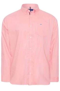 BadRhino Big & Tall Pink Long Sleeve Oxford Shirt -Menswear Mode Sales Store 2f2d2619 2cd3 4b 203806 XR