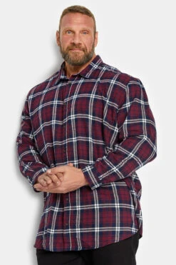 JACK & JONES Red Check Print Long Sleeve Shirt