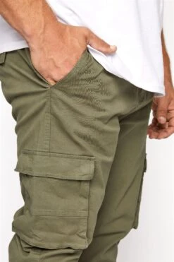 BadRhino Big & Tall Khaki Green Stretch Cargo Trousers -Menswear Mode Sales Store 3102eeb2 4a8e 4d 204910 D