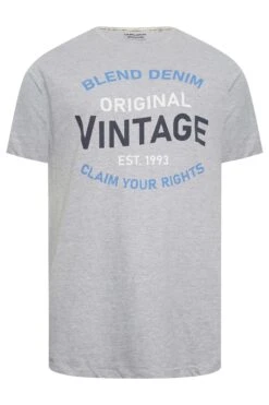 BLEND Big & Tall Grey Vintage Logo T-Shirt -Menswear Mode Sales Store 31fd2217 9e8c 46 207547 X